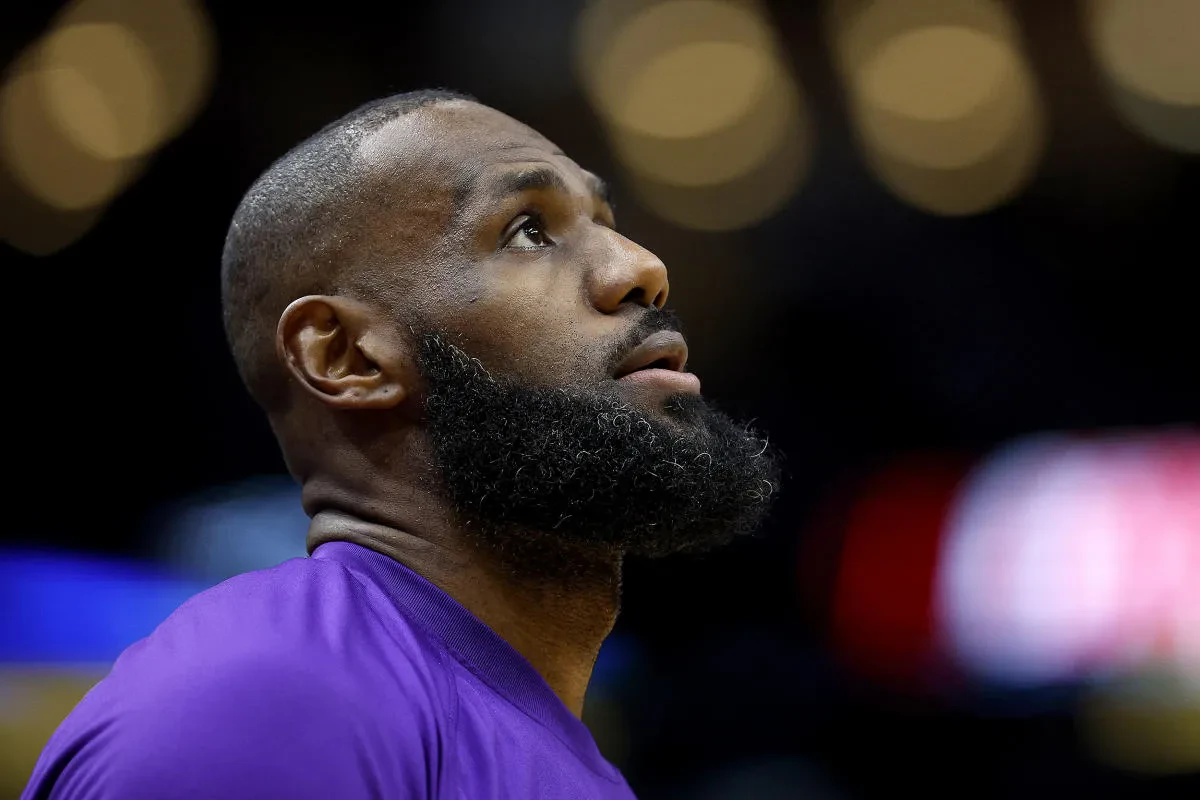 LeBron James clean shaven 2024