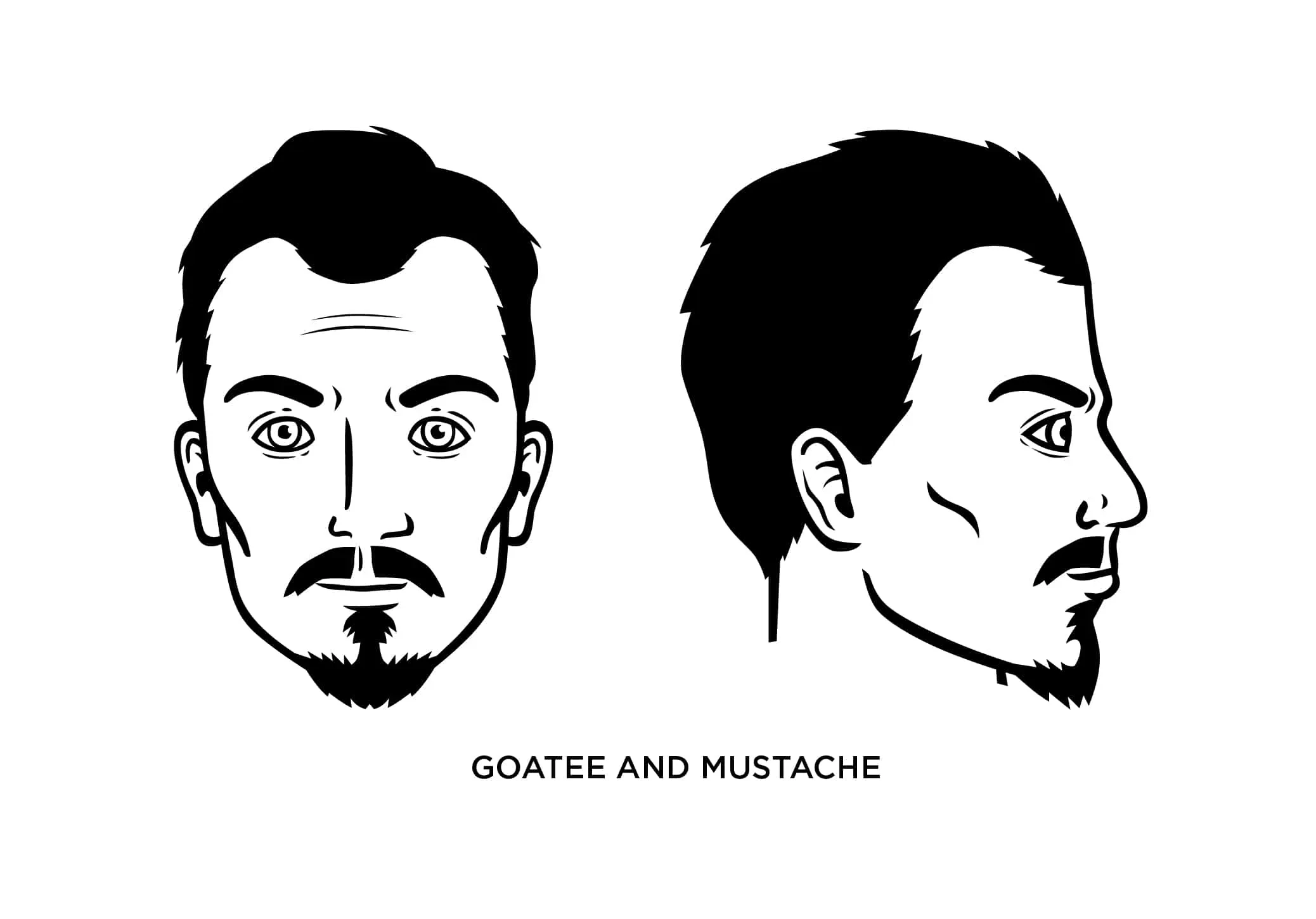 Goatee with mustache image