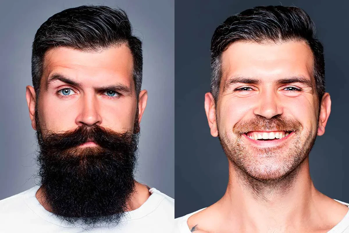 man growing beard