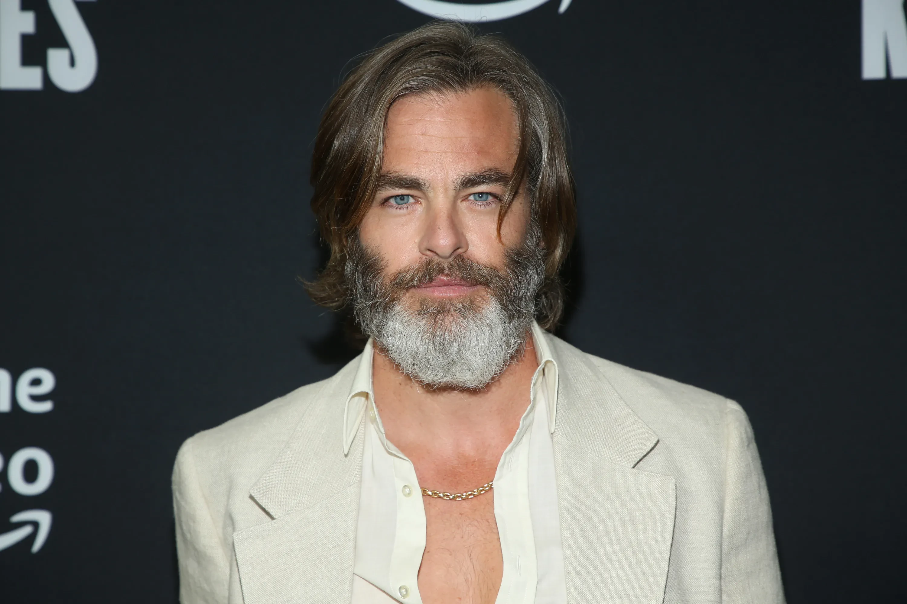 Chris Pine long beard 2024