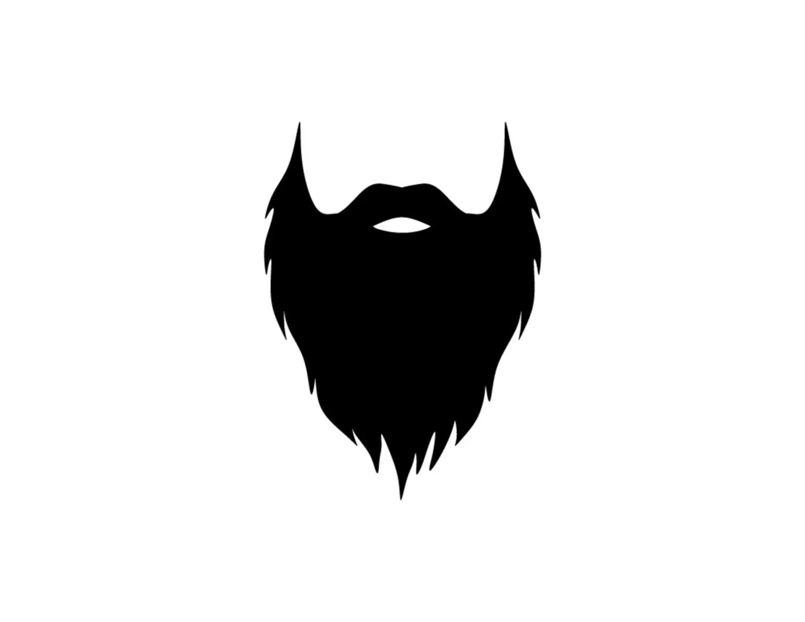 Example of minimalist beard sticker