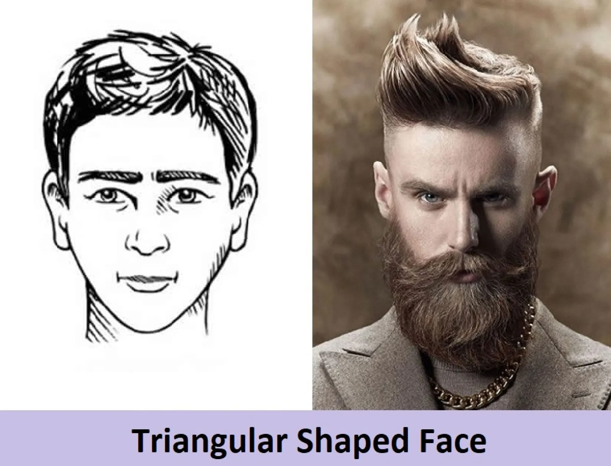 triangular face beard styles 2024