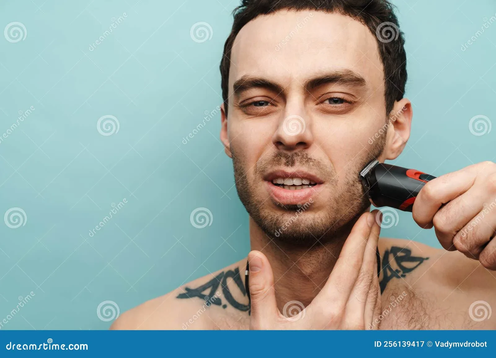 Close up of man shaving 2024