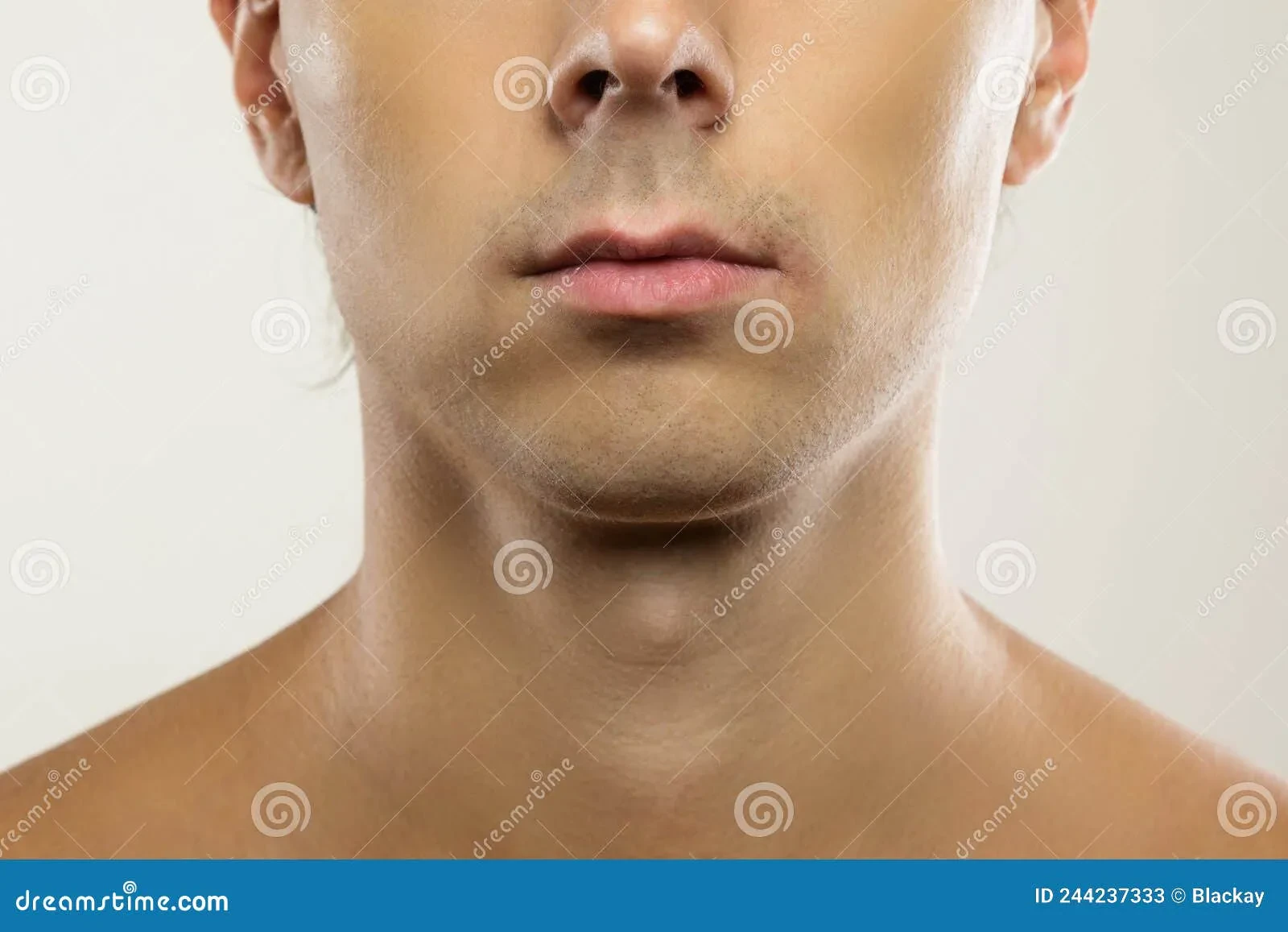 Man with clean shaven face 2024